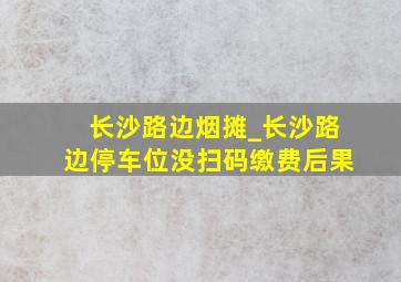 长沙路边烟摊_长沙路边停车位没扫码缴费后果