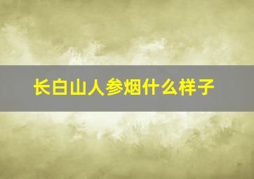 长白山人参烟什么样子