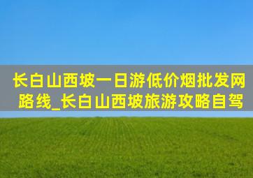 长白山西坡一日游(低价烟批发网)路线_长白山西坡旅游攻略自驾