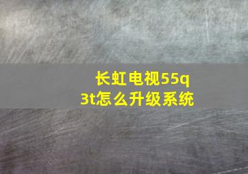 长虹电视55q3t怎么升级系统