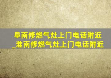 阜南修燃气灶上门电话附近_淮南修燃气灶上门电话附近