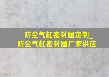 防尘气缸密封圈定制_防尘气缸密封圈厂家供应