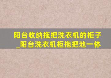 阳台收纳拖把洗衣机的柜子_阳台洗衣机柜拖把池一体