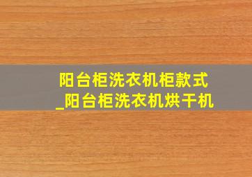 阳台柜洗衣机柜款式_阳台柜洗衣机烘干机