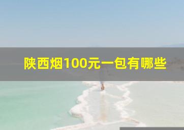 陕西烟100元一包有哪些