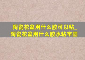 陶瓷花盆用什么胶可以粘_陶瓷花盆用什么胶水粘牢固