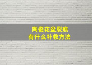 陶瓷花盆裂痕有什么补救方法