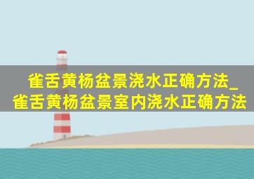 雀舌黄杨盆景浇水正确方法_雀舌黄杨盆景室内浇水正确方法