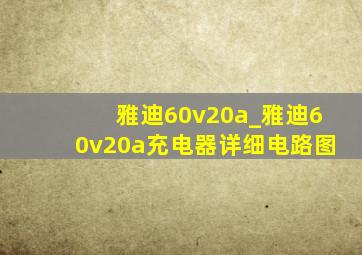 雅迪60v20a_雅迪60v20a充电器详细电路图