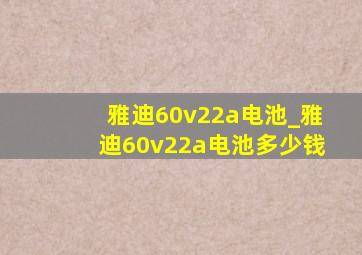 雅迪60v22a电池_雅迪60v22a电池多少钱