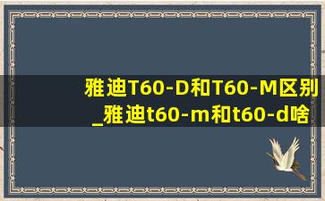 雅迪T60-D和T60-M区别_雅迪t60-m和t60-d啥区别