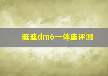 雅迪dm6一体座评测