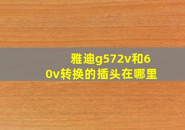 雅迪g572v和60v转换的插头在哪里