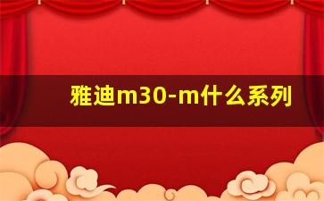 雅迪m30-m什么系列