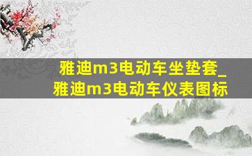 雅迪m3电动车坐垫套_雅迪m3电动车仪表图标