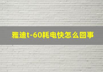 雅迪t-60耗电快怎么回事