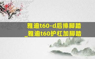 雅迪t60-d后排脚踏_雅迪t60护杠加脚踏