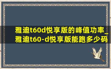 雅迪t60d悦享版的峰值功率_雅迪t60-d悦享版能跑多少码