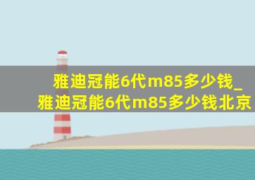 雅迪冠能6代m85多少钱_雅迪冠能6代m85多少钱北京