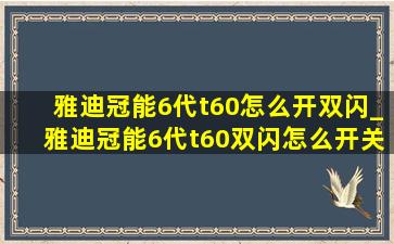 雅迪冠能6代t60怎么开双闪_雅迪冠能6代t60双闪怎么开关