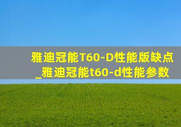 雅迪冠能T60-D性能版缺点_雅迪冠能t60-d性能参数