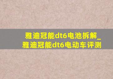 雅迪冠能dt6电池拆解_雅迪冠能dt6电动车评测