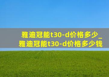 雅迪冠能t30-d价格多少_雅迪冠能t30-d价格多少钱