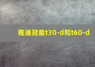 雅迪冠能t30-d和t60-d