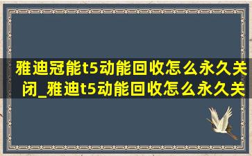 雅迪冠能t5动能回收怎么永久关闭_雅迪t5动能回收怎么永久关闭