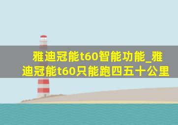 雅迪冠能t60智能功能_雅迪冠能t60只能跑四五十公里