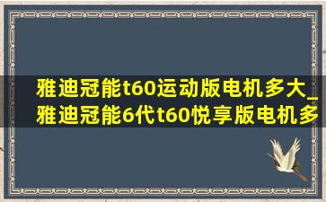 雅迪冠能t60运动版电机多大_雅迪冠能6代t60悦享版电机多大