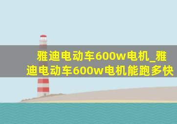 雅迪电动车600w电机_雅迪电动车600w电机能跑多快