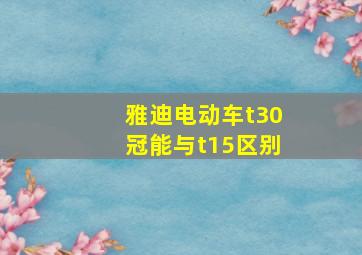 雅迪电动车t30冠能与t15区别