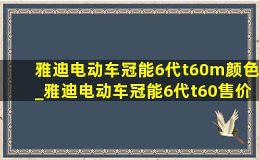 雅迪电动车冠能6代t60m颜色_雅迪电动车冠能6代t60售价多少