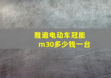 雅迪电动车冠能m30多少钱一台