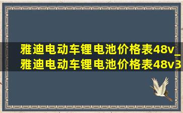 雅迪电动车锂电池价格表48v_雅迪电动车锂电池价格表48v32a