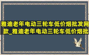 雅迪老年电动三轮车(低价烟批发网)款_雅迪老年电动三轮车(低价烟批发网)款多少钱