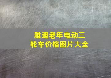 雅迪老年电动三轮车价格图片大全