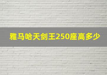 雅马哈天剑王250座高多少