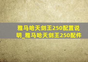 雅马哈天剑王250配置说明_雅马哈天剑王250配件