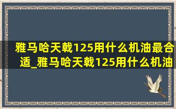 雅马哈天戟125用什么机油最合适_雅马哈天戟125用什么机油最好