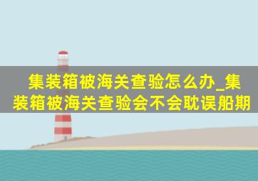 集装箱被海关查验怎么办_集装箱被海关查验会不会耽误船期