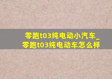 零跑t03纯电动小汽车_零跑t03纯电动车怎么样