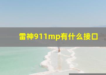 雷神911mp有什么接口