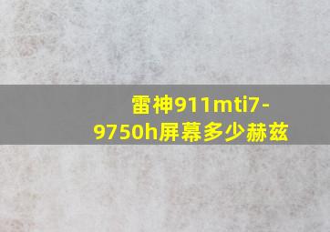 雷神911mti7-9750h屏幕多少赫兹