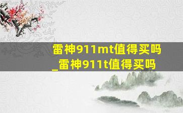 雷神911mt值得买吗_雷神911t值得买吗