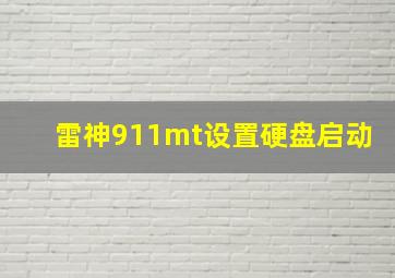 雷神911mt设置硬盘启动