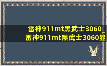 雷神911mt黑武士3060_雷神911mt黑武士3060显卡评测