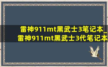 雷神911mt黑武士3笔记本_雷神911mt黑武士3代笔记本评测