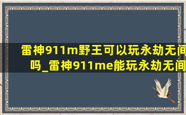 雷神911m野王可以玩永劫无间吗_雷神911me能玩永劫无间吗